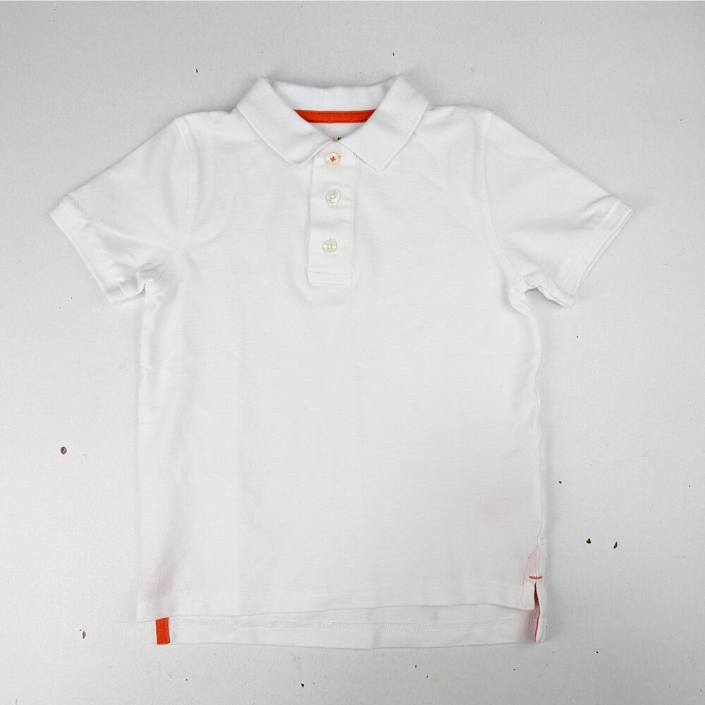 Mini Boden Boys 5-6 White Polo Shirt - Short Sleeve